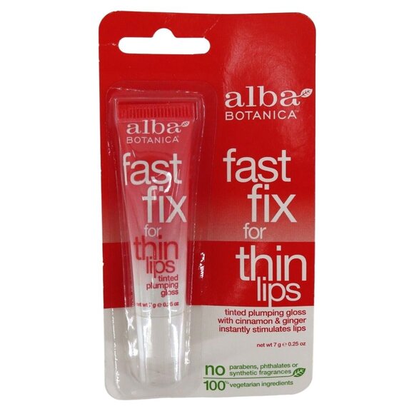 Alba Botanica Fast Fix Thin Lips Tinted Plumping Gloss .25oz 724742007973 NEW - Picture 1 of 8